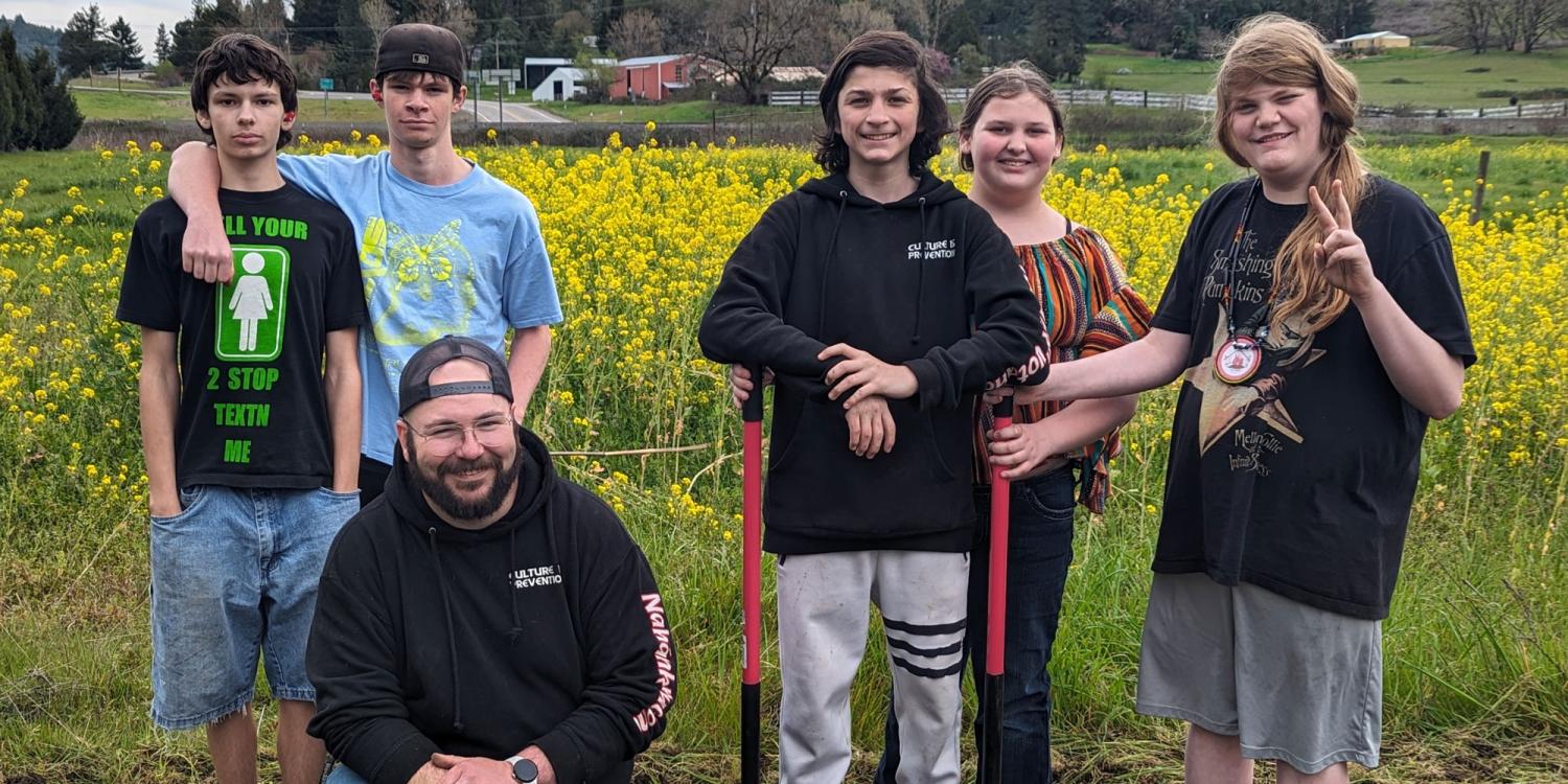 The Cow Creek Band of Umpqua Tribe of Indians collaborated with the Oregon State University Extension Service Small Farms Program to create a 10-month educational program focused on agriculture designed to educate and train at-risk youth members of the Tribe.