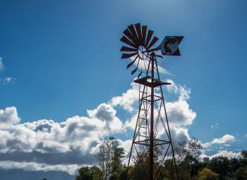 A windmill on an Oregon farm.
