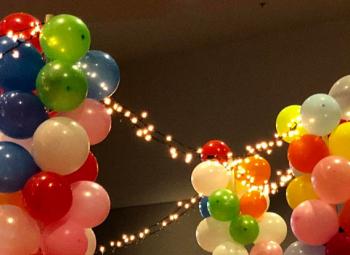 Balloons at the first Latino dance in the history of The Dalles High School in 2019.